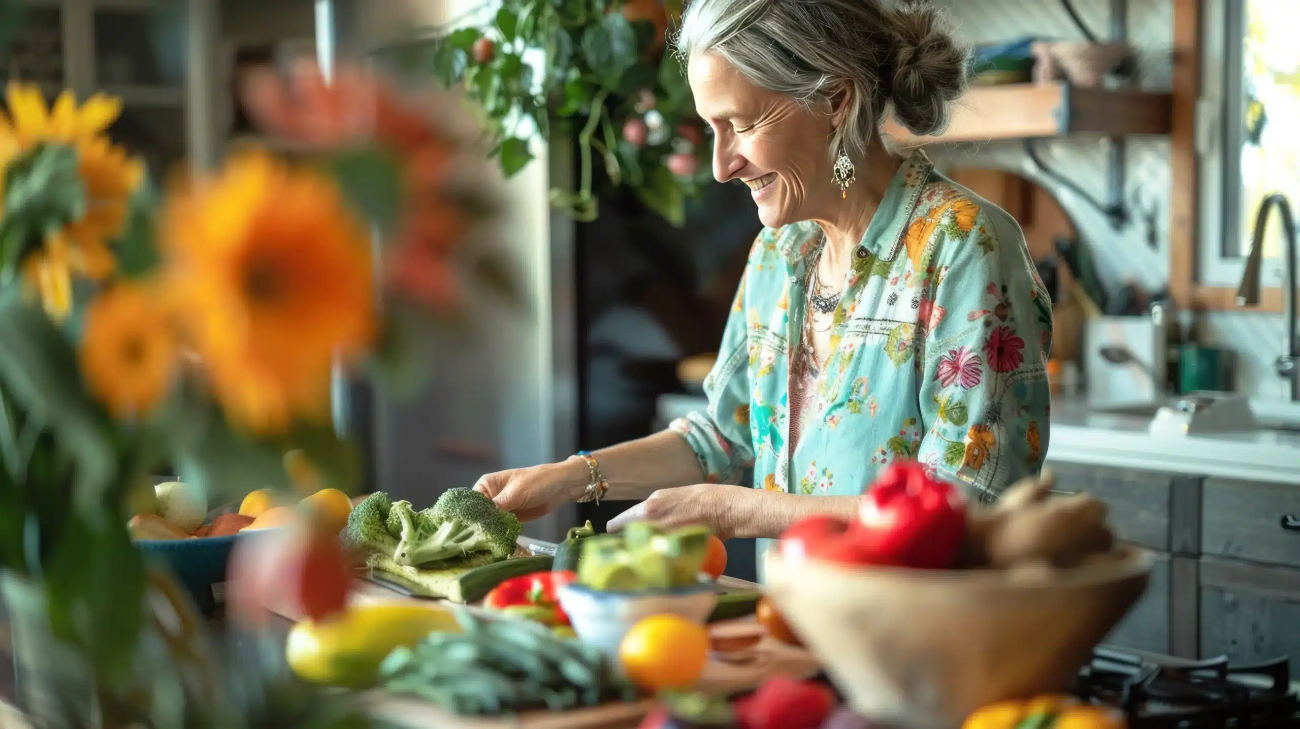 frau ernaehrung gesund obst gemuese kochen